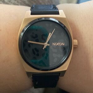 Nixon Black and Rosegold Watch